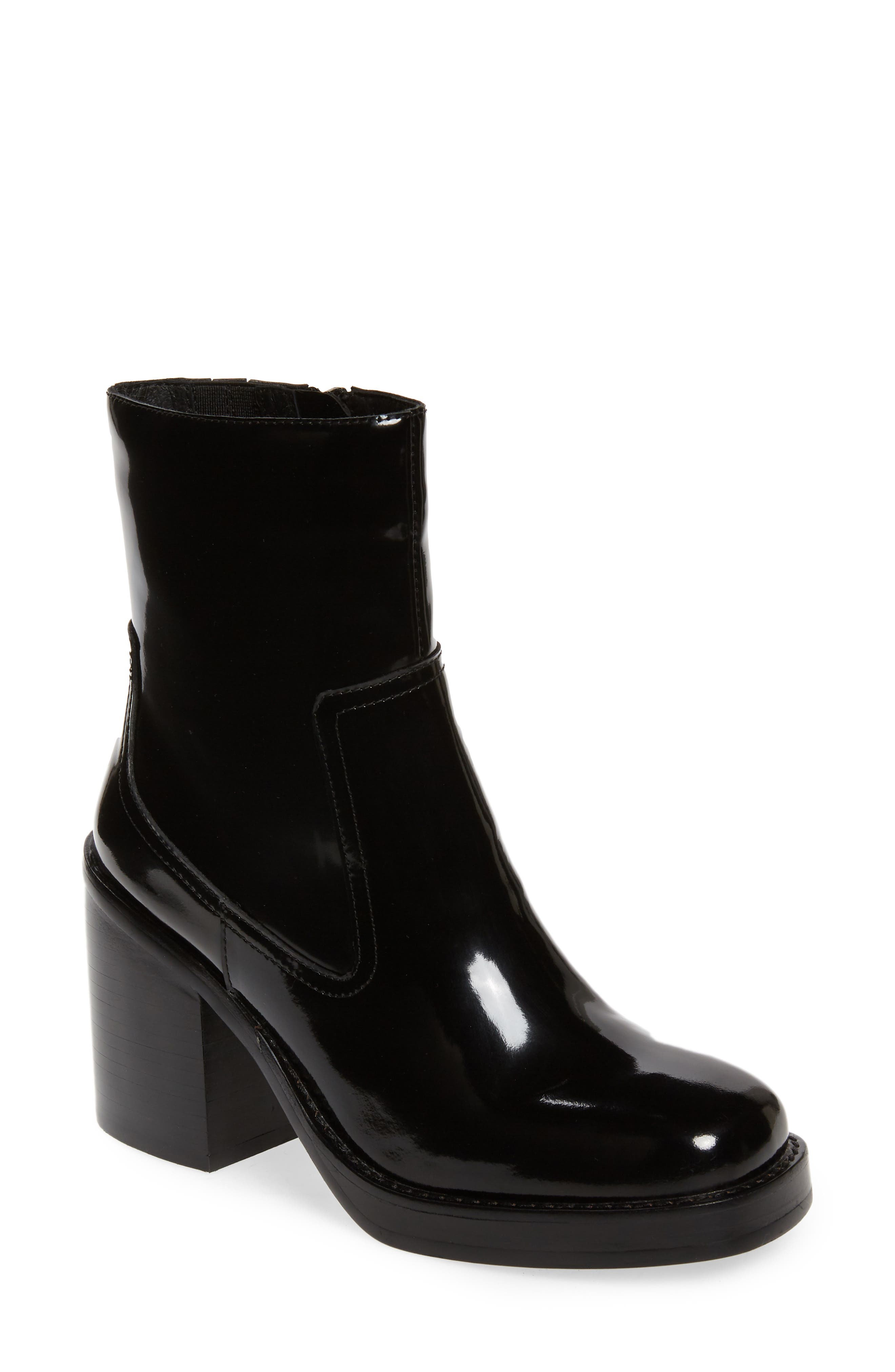 jeffrey campbell patent leather booties