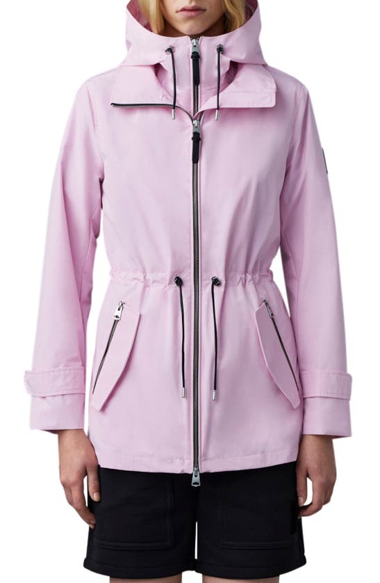 Mackage Melany Hooded Raincoat In Chalk Pink