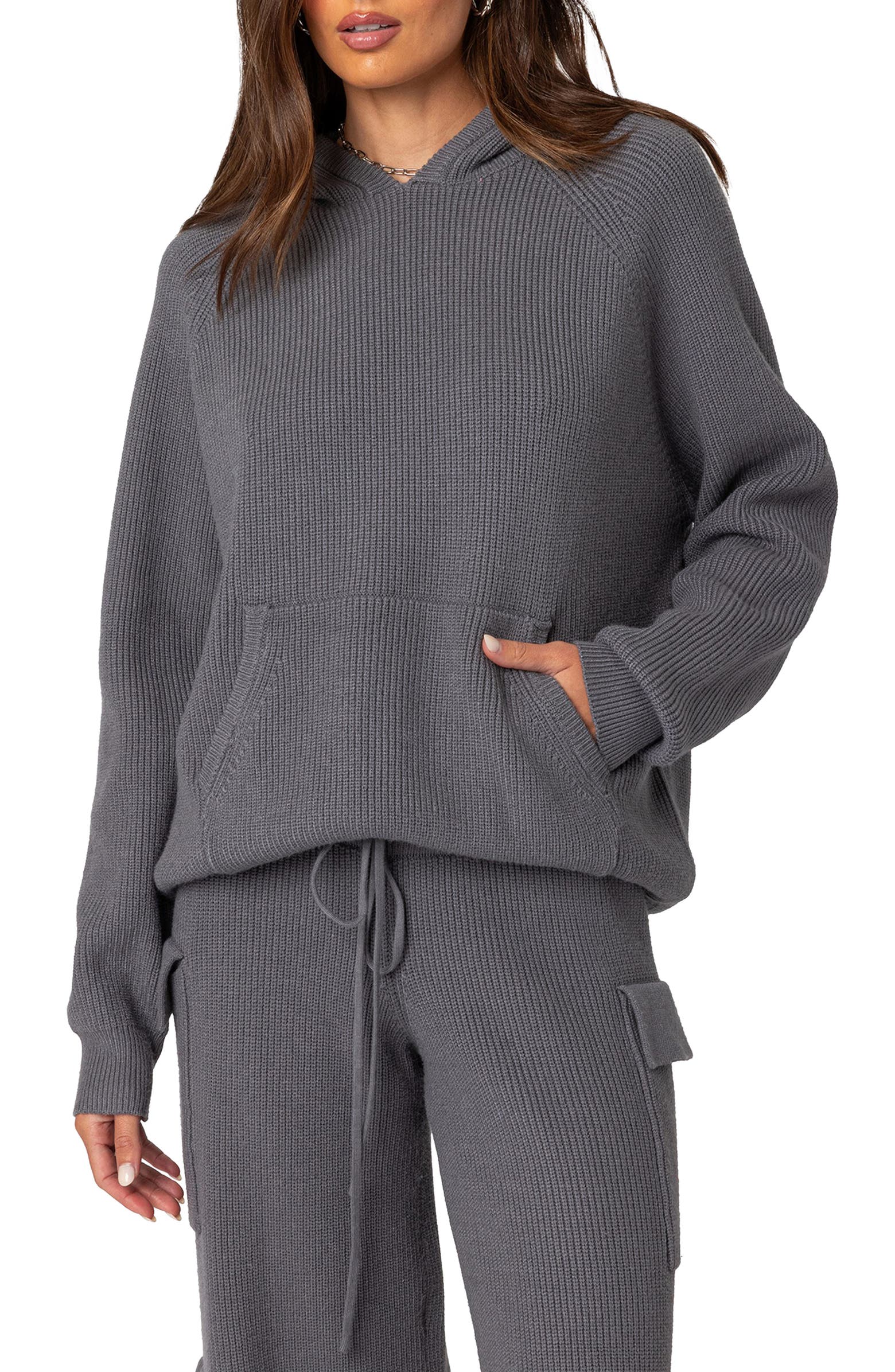 EDIKTED Wynter Sweater Hoodie Nordstrom