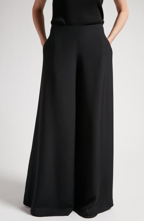 Shop The Row Dela Wool Twill Wide Leg Pants In Black