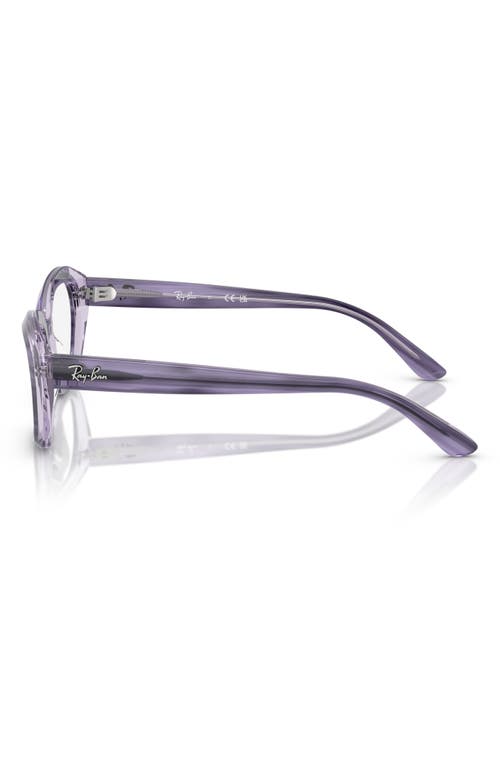 Shop Ray Ban Ray-ban Kids' 46mm Oval Optical Glasses In Violet