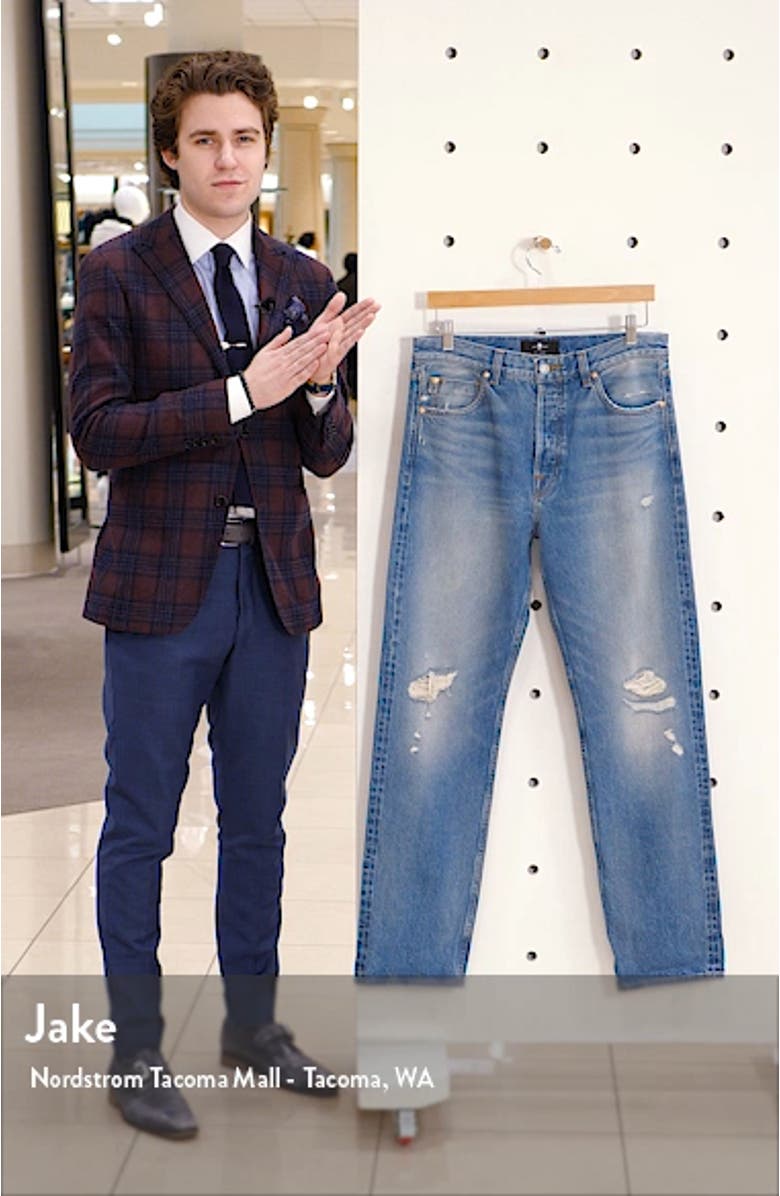 <sup>®</sup> Straight Leg Ripped Jeans, sales video thumbnail