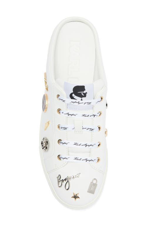 Karl Lagerfeld Paris Cordelia Sneaker Mule In Bright White