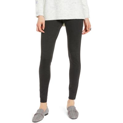 Petite Halogen High Waist Ponte Leggings, Grey