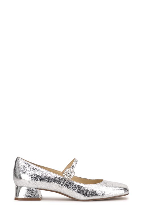 Jessica Simpson Women's Treen Block-heel Mary Jane Pumps In Silver