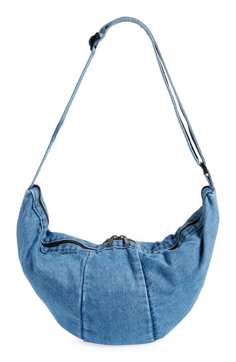 Jeans Hobo Bag/shopping Bag/pleated Bag/ Large Handbag/denim 