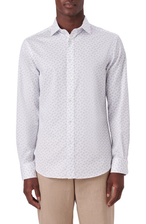 Men's White Button Down & Dress Shirts