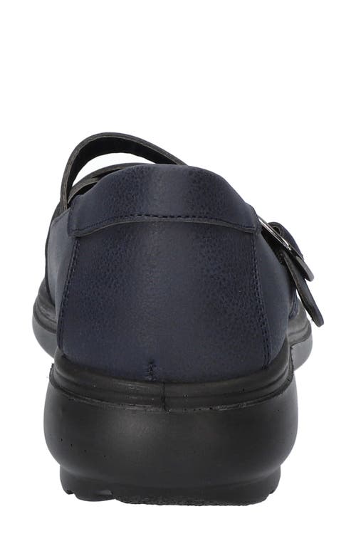 Shop Easy Street Wise Mary Jane Flat In Navy/gore