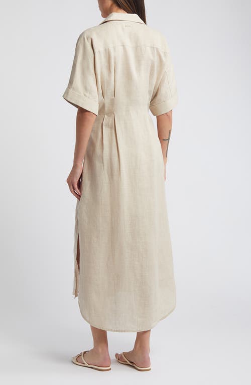 Shop Cleobella Gili Linen Shirtdress In Oatmeal