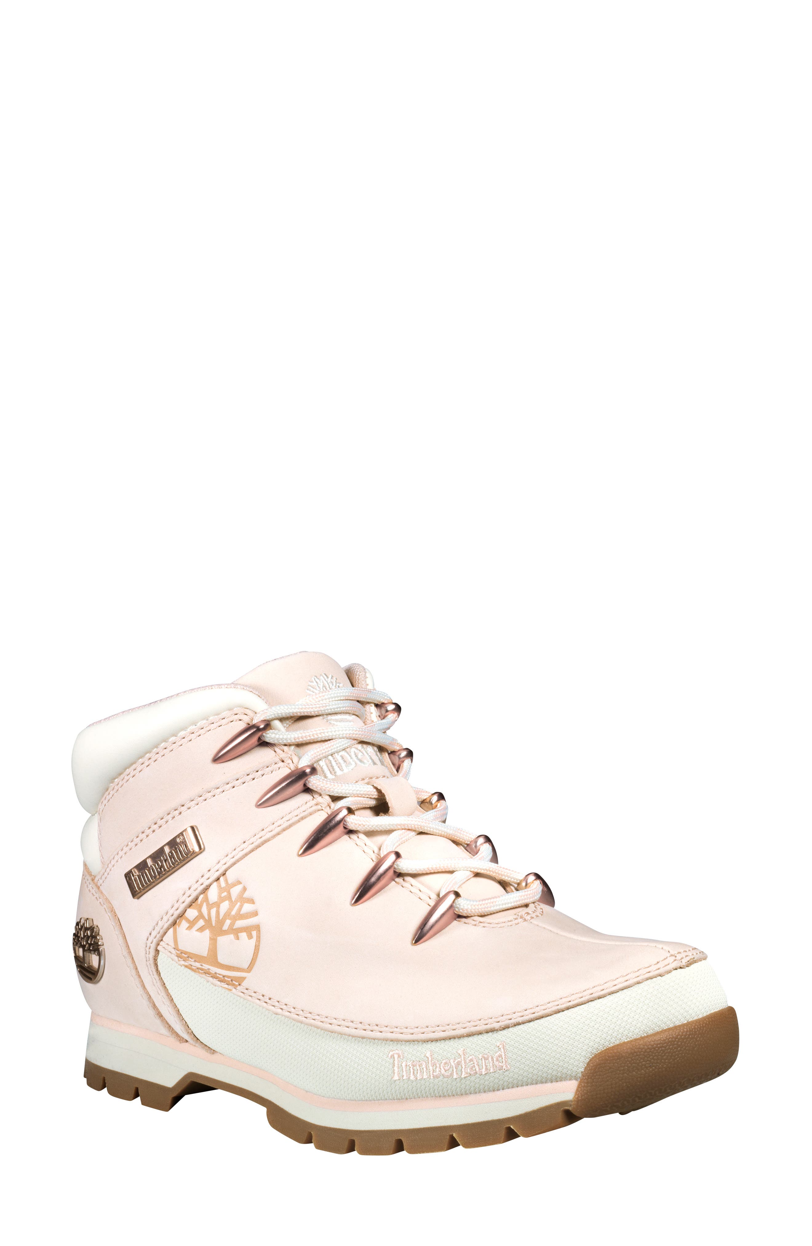 light pink hiking boots