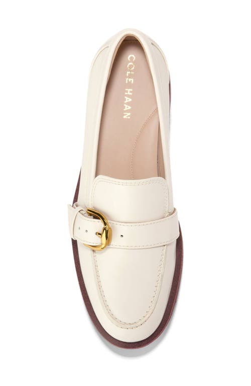 Shop Cole Haan Giana Buckle Loafer In Ivory Leather