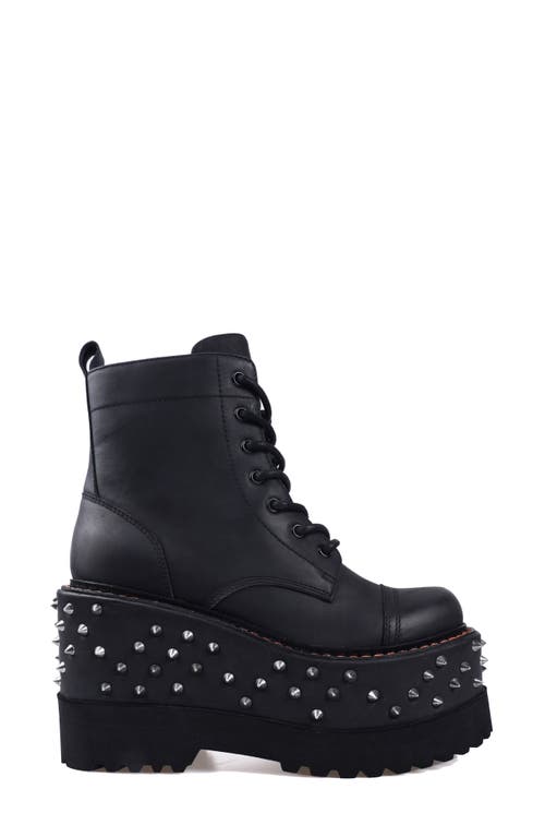 Zigi Emely Stud Platform Bootie In Black Leather