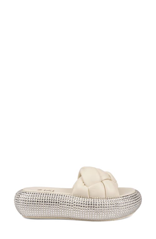 ZIGI ZIGI SHAPPY CRYSTAL PLATFORM SLIDE SANDAL