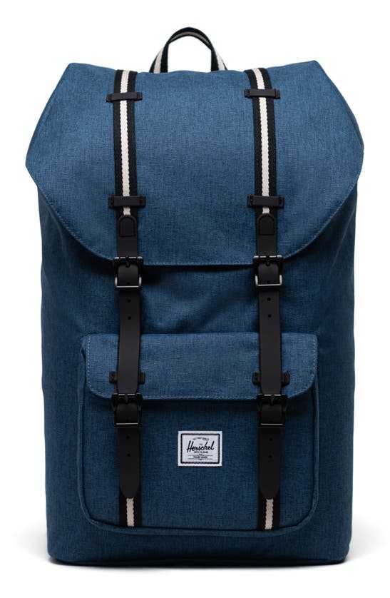 Herschel Supply Co Little America Backpack In Ensign Blue Crosshatch