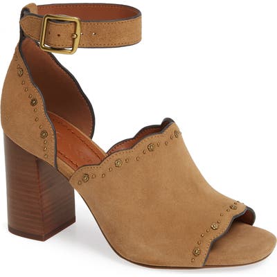 Coach Marnie Block Heel Sandal- Beige