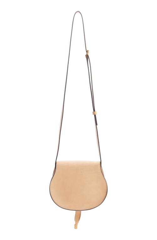 Shop Chloé Small Marcie Leather Crossbody Bag In Milky Brown