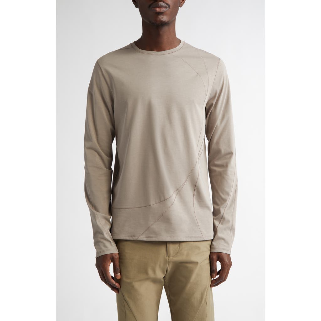 POST ARCHIVE FACTION 7.0 Long Sleeve T-Shirt Center in Warm Grey