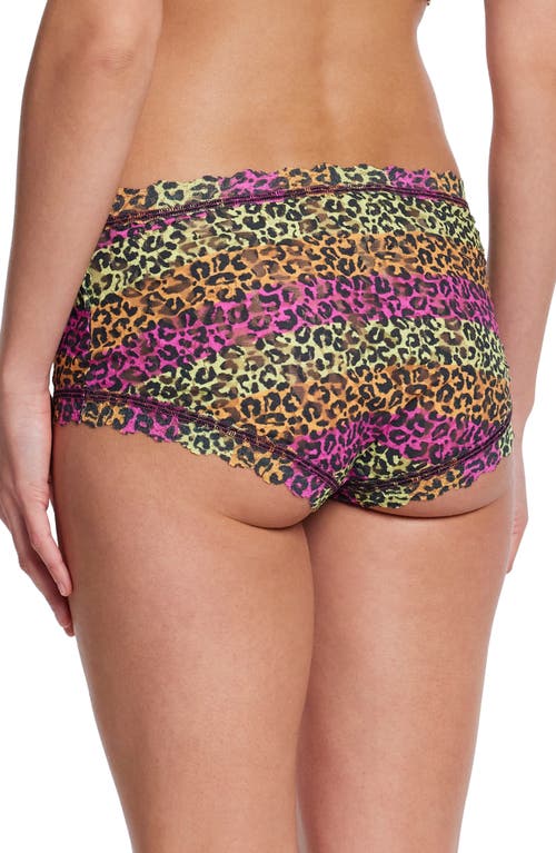 Hanky Panky Printed Signature Lace High Rise Boyshort In Its Electric