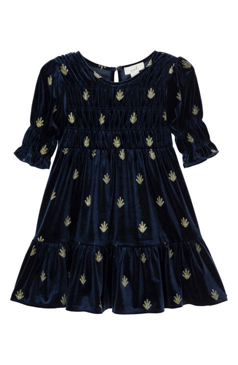 Kids' Tress Sequin Velvet Dress (Toddler & Little Kid)