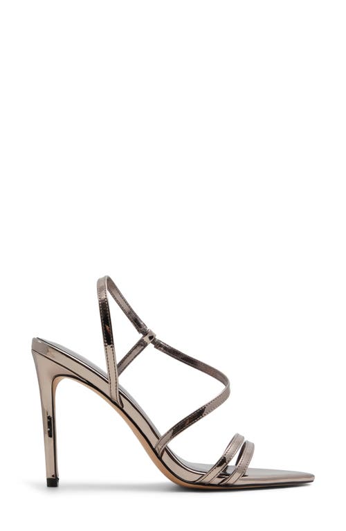 Shop Aldo Twila Slingback Pointed Toe Sandal In Pewter