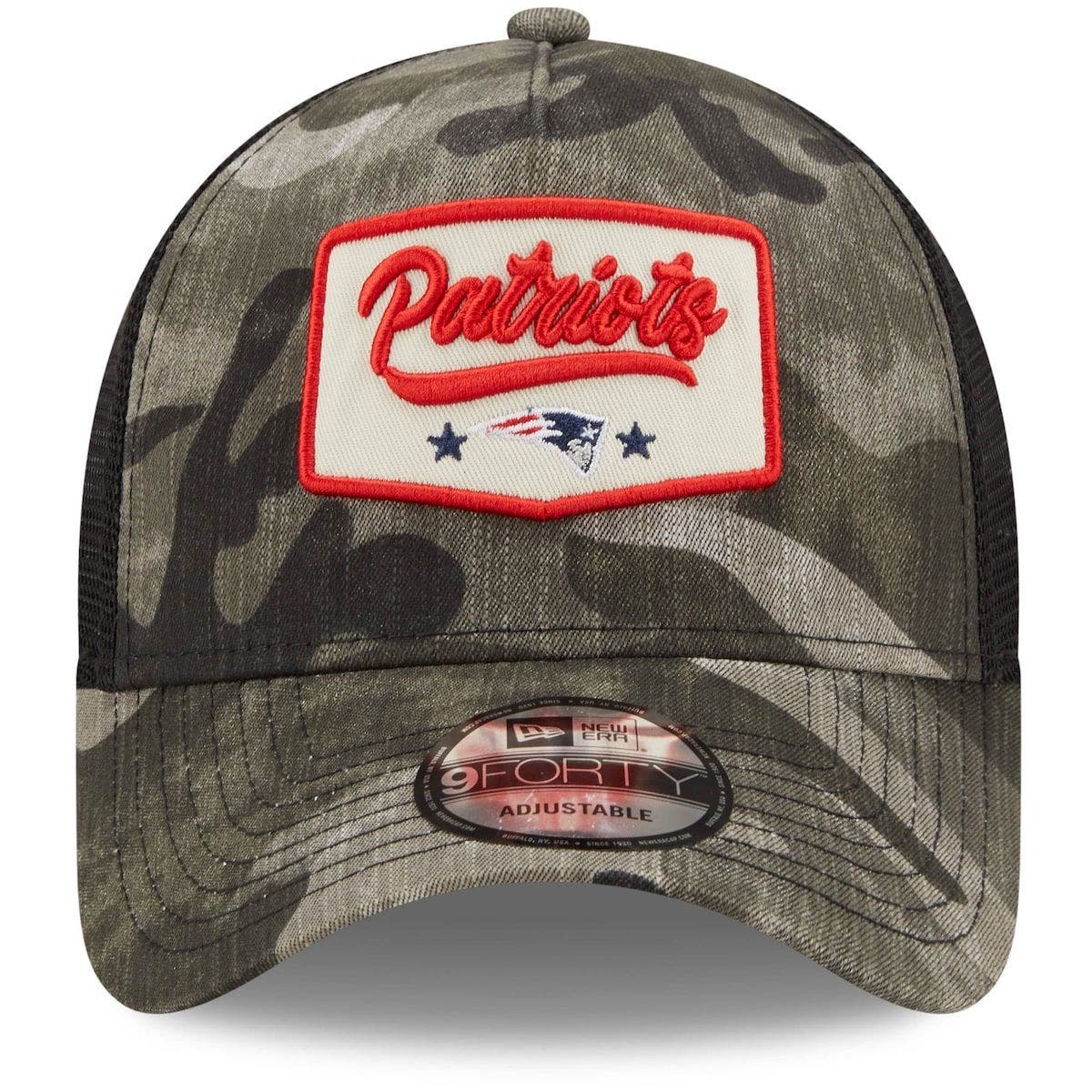 patriots camo trucker hat