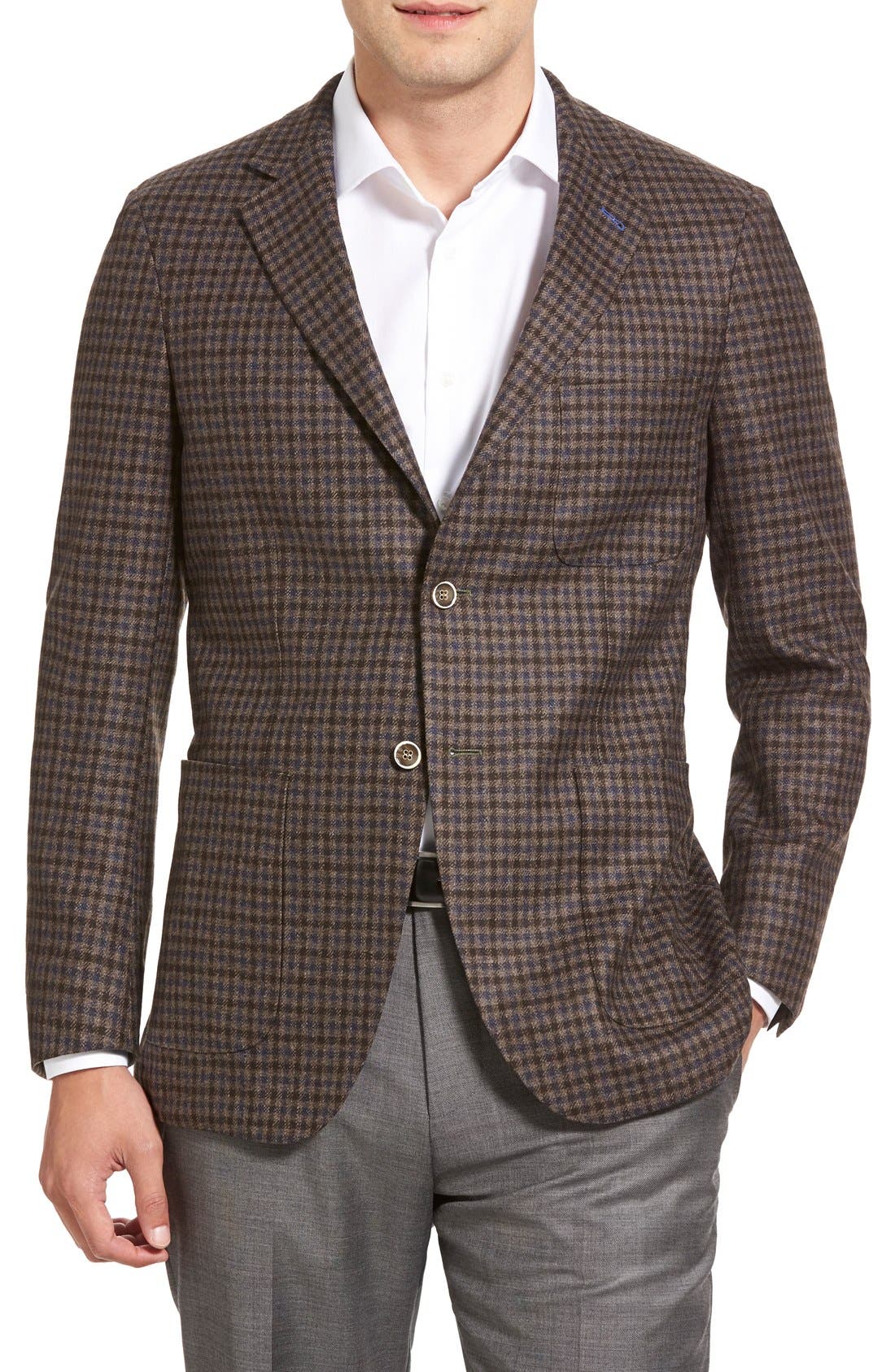 Peter Millar Classic Fit Unstructured Wool Check Sport Coat Nordstrom