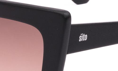 Shop Sito Shades Cult Vision 51mm Standard Square Gradient Sunglasses In Matte Black/grey Rose Grad