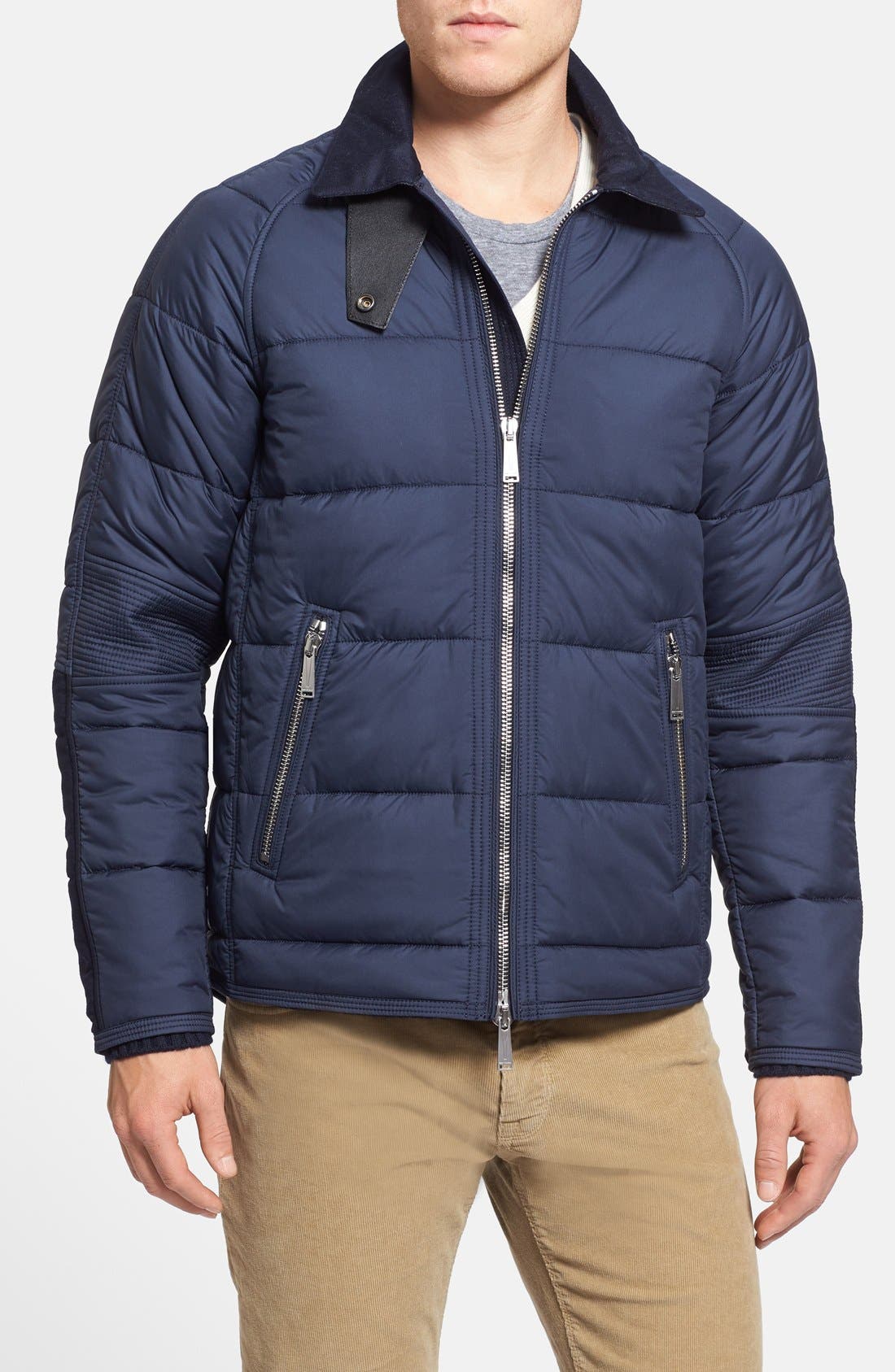 Kent and Curwen Water Resistant Raglan Quilted Bomber Jacket Nordstrom
