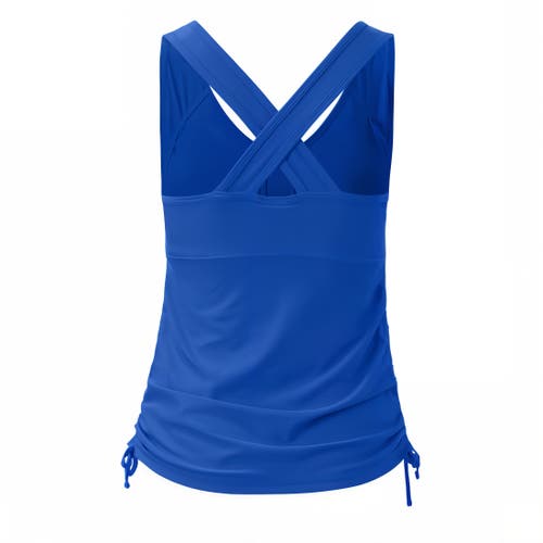 Shop Uv Skinz Ruched Tank Top In Deep Sea