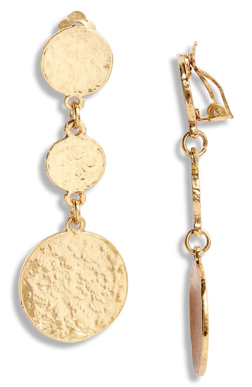 Linear Drop Earrings in Gold