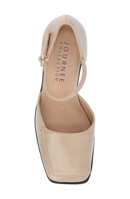 Journee Collection Evangeline Block Heel Pump In Tan