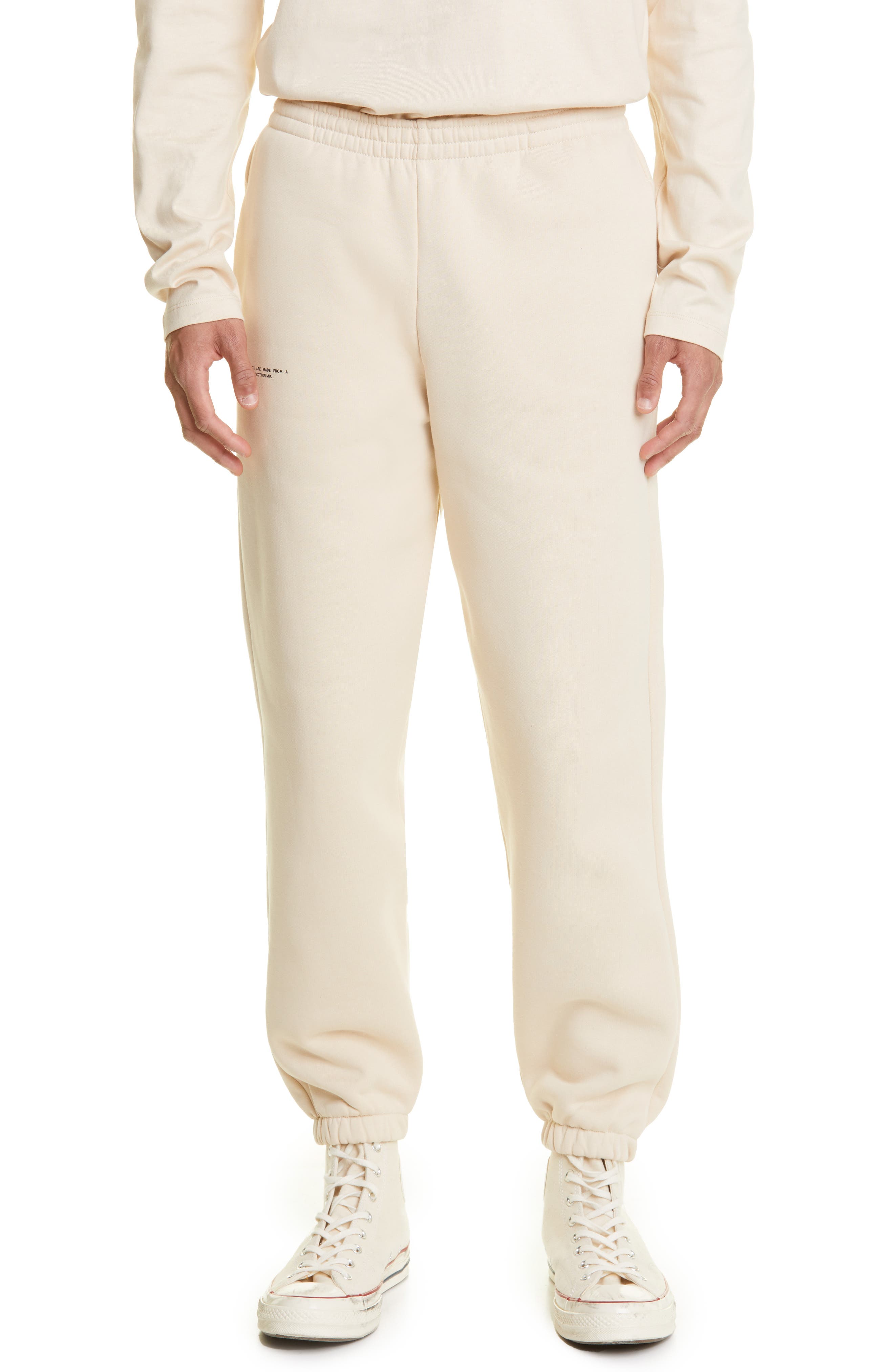 cream colored joggers