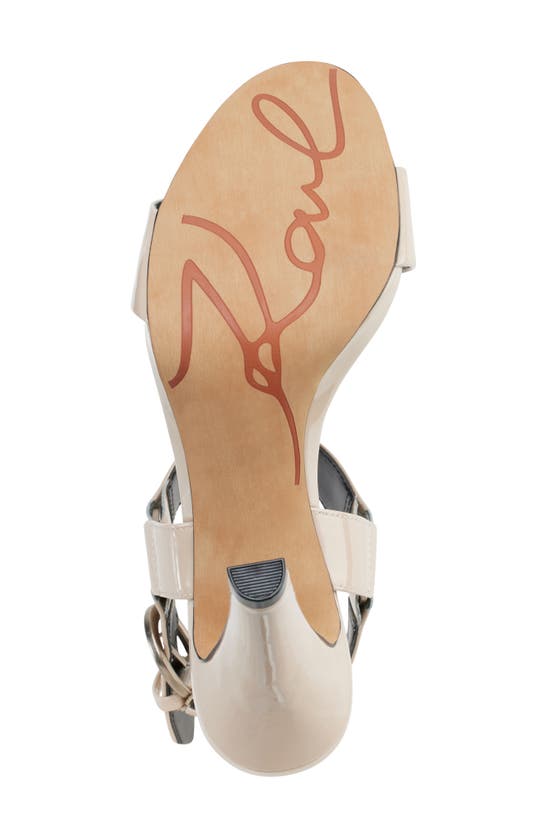 Shop Karl Lagerfeld Paris Cieone Ankle Strap Sandal In Pebble