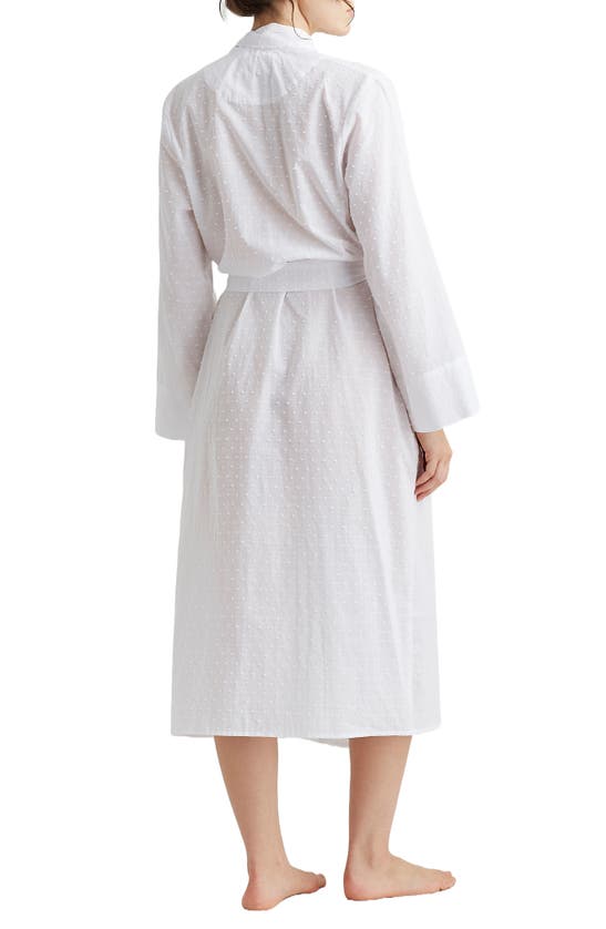 Shop Papinelle Swiss Dot Cotton Robe In White