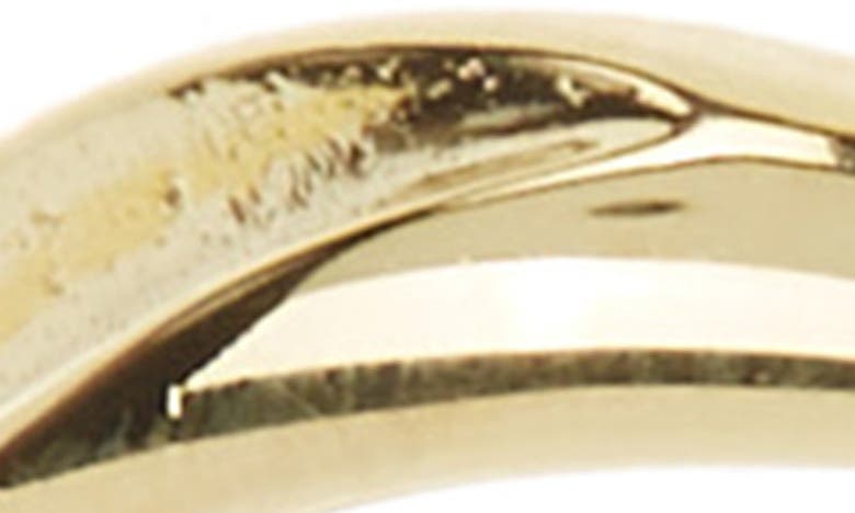 Shop Argento Vivo Sterling Silver Wavy Oval Hoop Earrings In Gold