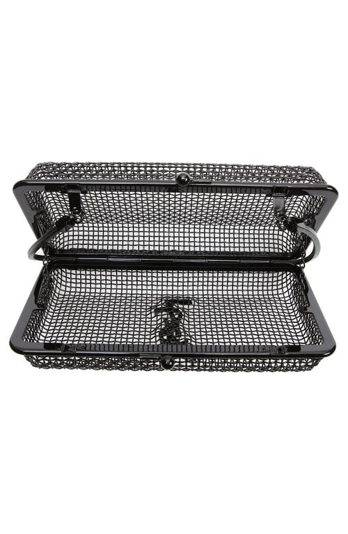 Shop Saint Laurent Cage Clutch In Nero/nero