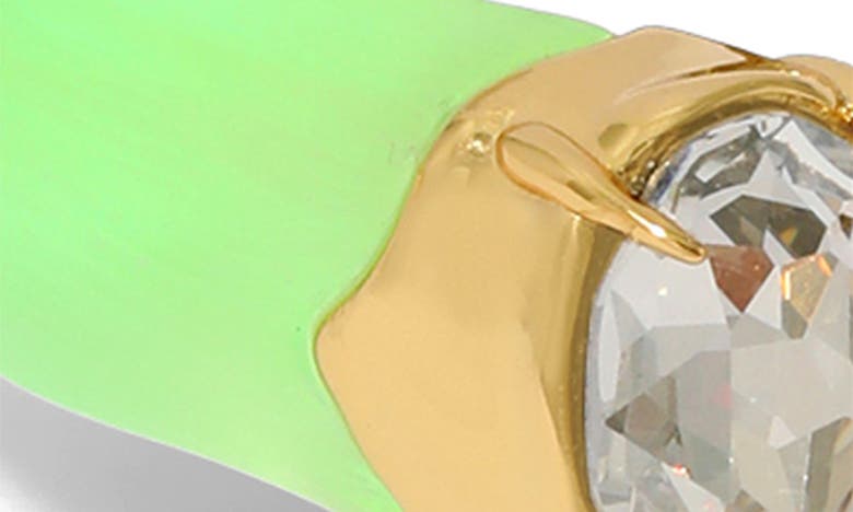 Shop Alexis Bittar Bonbon Crystal Lucite® Hinged Bracelet In Neon Green