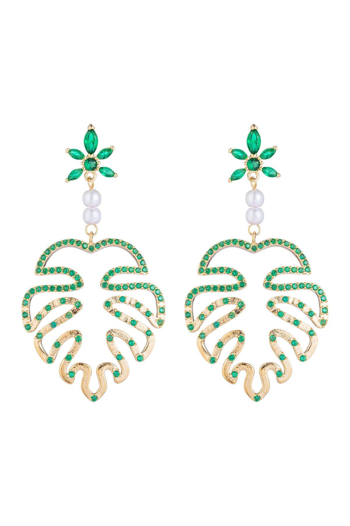 Eye Candy Los Angeles Palm Tree Cz Crystal Drop Earrings Nordstrom Rack