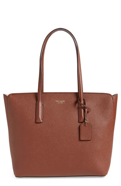 Kate Spade Large Margaux Leather Tote - Brown In Cinnamon Spice