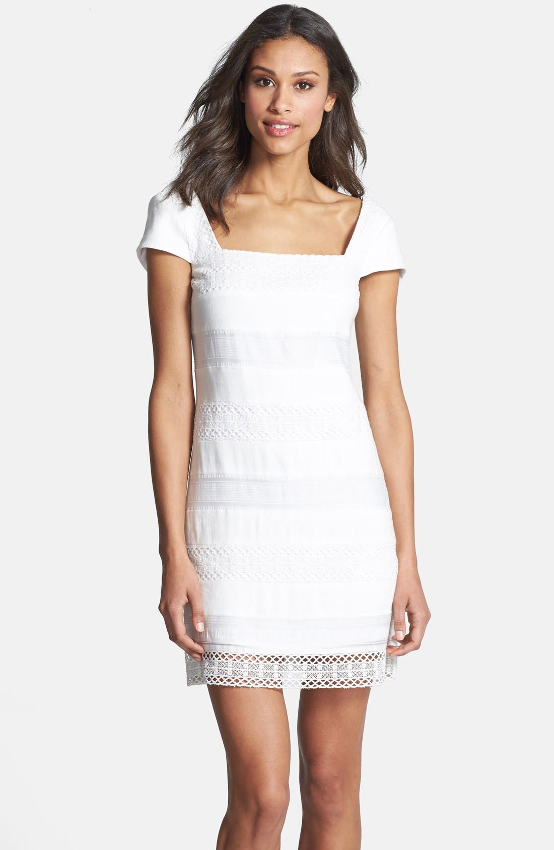 Ivy & Blu Mixed Media Shift Dress Nordstrom