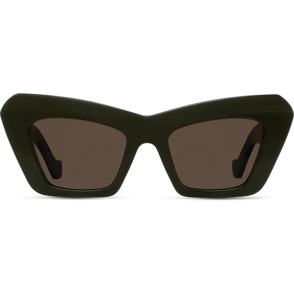 Loewe Anagram-logo Cat-eye Acetate Sunglasses In Black