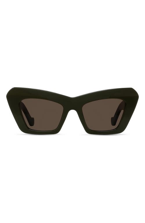Loewe Anagram-logo Cat-eye Acetate Sunglasses In Black