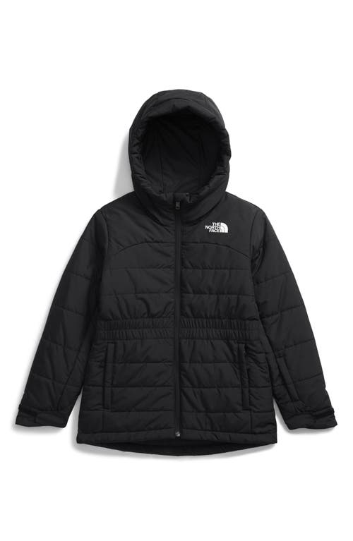 The North Face Kids' Zaphira Water Repellent Hooded Snow Jacket In Tnf Black