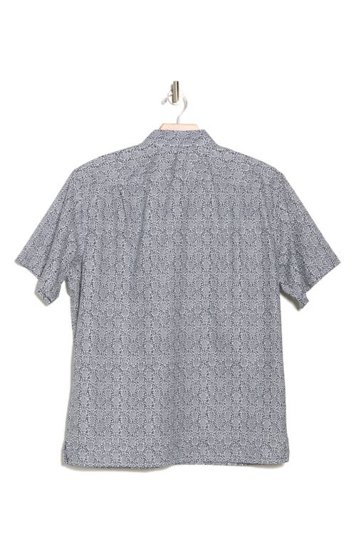 Tori Richard Prince Of Pine Short Sleeve Button-up Shirt In Black/white