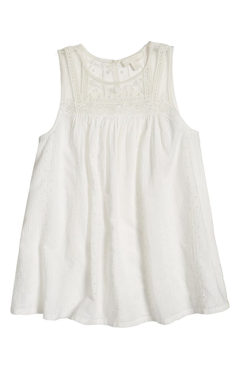 Treasure&Bond 'Lacey' Embroidered Sleeveless Top (Big Girls) | Nordstrom