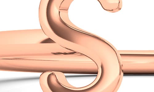 Hautecarat Letter Lab Created Diamond 18k Rose Gold Ring In 18k Rose Gold - S
