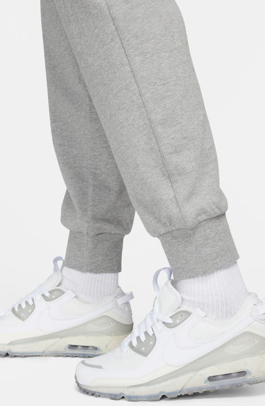 Shop Nike Club Knit Joggers In Dk Grey Heather/ White