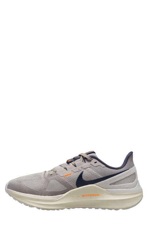 Shop Nike Air Zoom Structure 25 Road Running Shoe In Iron Ore/thunder Blue/orange