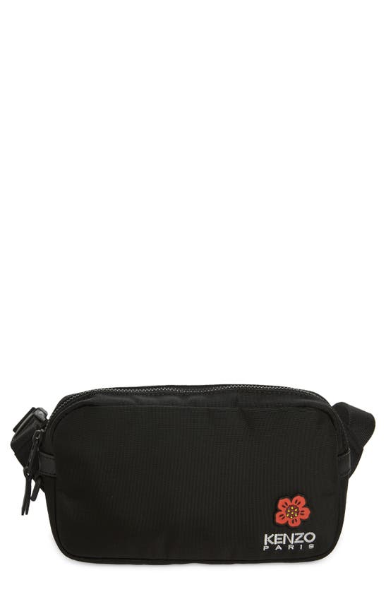 Kenzo Crest Canvas Belt Bag In Black ModeSens