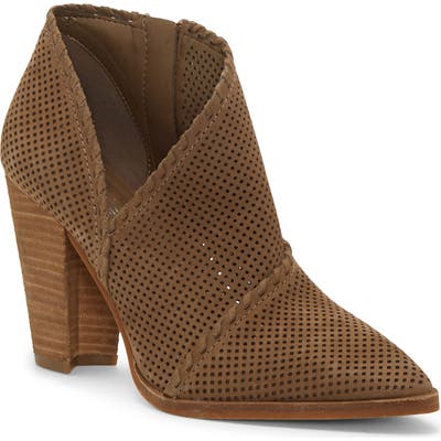 Vince Camuto Lamorna Perforated Pointy Toe Bootie, Green